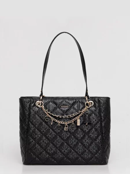 Guess geantă shopper pentru femei LIBBY negru