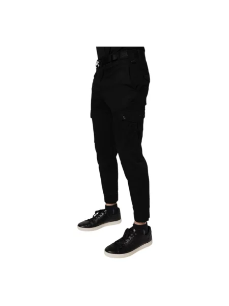 Skinny spodnie cargo Dolce And Gabbana czarne