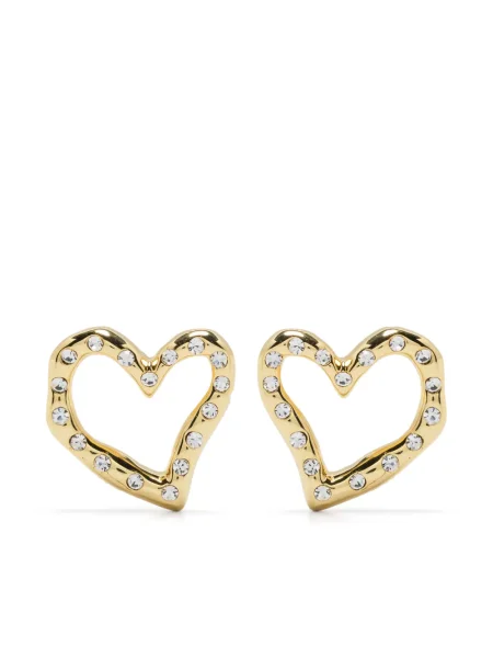 Cercei Maje cu motiv cu inimi auriu