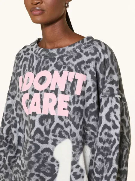 Yippie Hippie Bluza Oversize grau szara