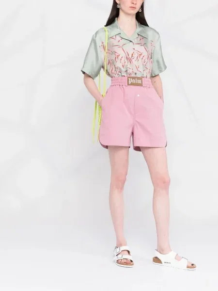 Scurt cămașă Palm Angels cu imagine verde
