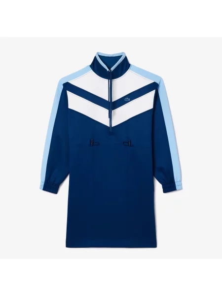 Lacoste Sukienka Bluza Z Blokami Kolorów Color-Block Interlock