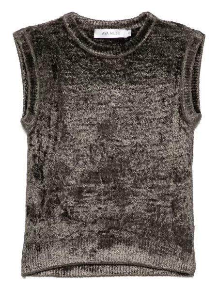 Top Aya Muse tricotate verde