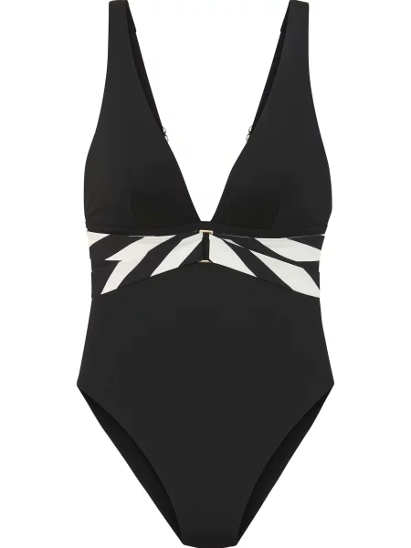 FRENCH CONNECTION Costum de baie întreg negru alb