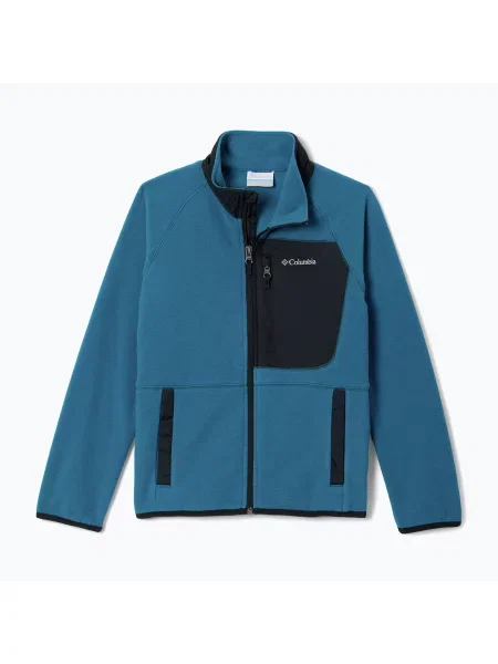 Gyerek polár pulóver Columbia Fast Trek V Full Zip phoenix blue/black. Méret: S kék