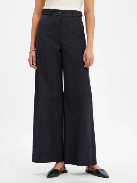 Weekend Max Mara Spodnie z domieszką wełny owczej Kobiety niebieski|szary 34 szare