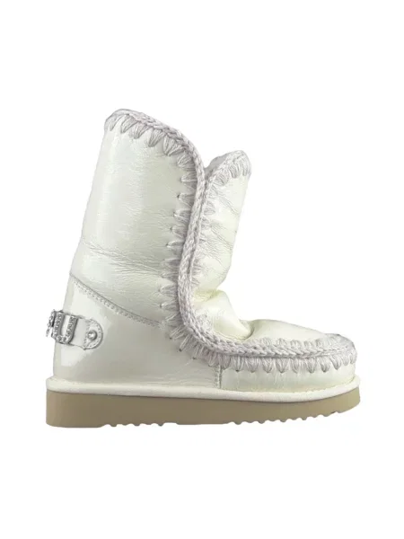 Buty do kostki Mou skórzane białe