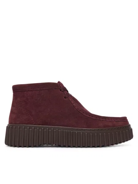 Clarks Gležnjarji Torhill Moss Bordo rdeča