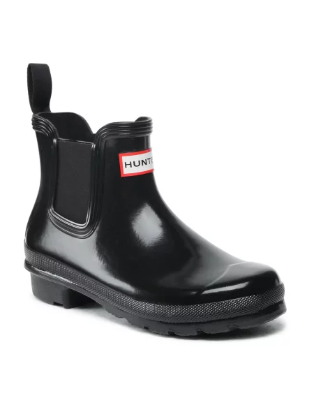Gumene čizme Hunter Original Chelsea Gloss crna