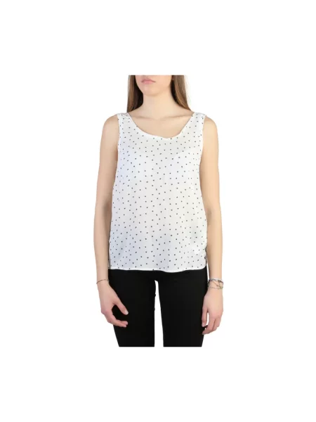 Top Armani Jeans na ramiączkach biały