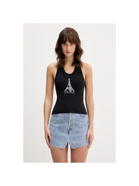 Top Vetements z dekoltem halter czarny