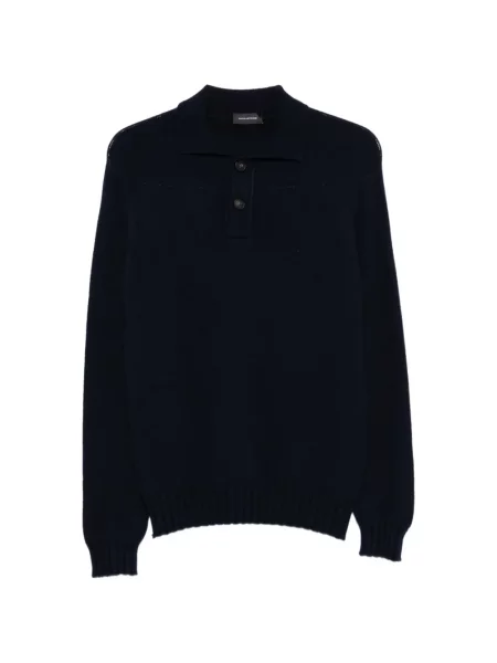 Gulerat lung tricou polo Tagliatore albastru