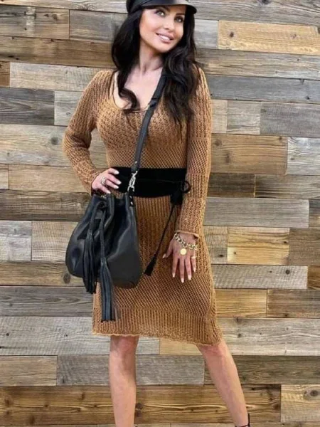 Rochie midi By O La La maro