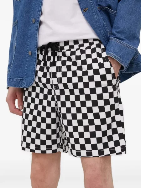 Șnur de strângere pantaloni scurți Vans în carouri negru