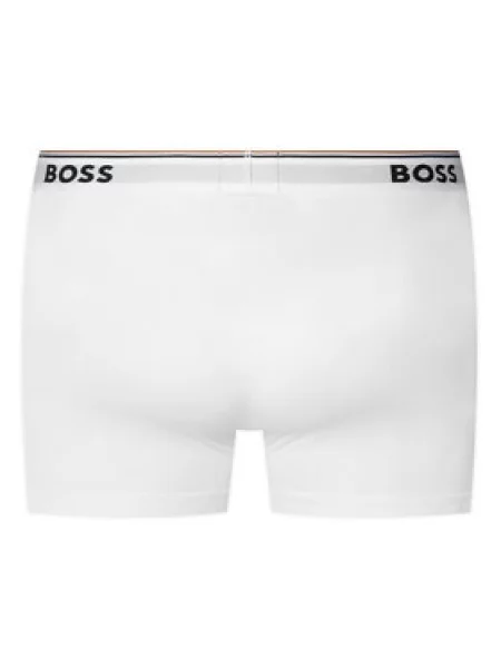 BOSS Orange Bokserice Power smeđa / srebrno siva / crna bijela