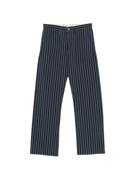Pantaloni Massimo Alba cu dungi alb