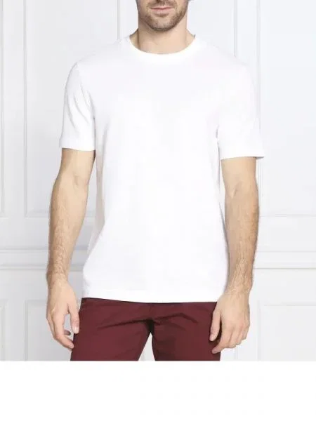 BOSS BLACK Tricou Tiburt alb