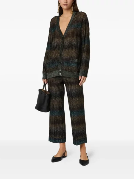 Cardigan Missoni cu model piele de șarpe maro