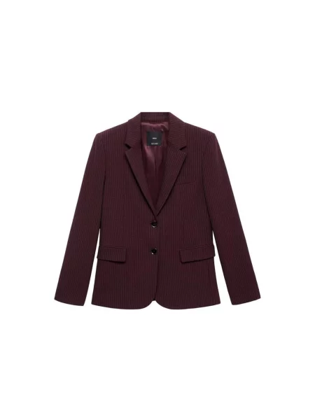 MANGO Blazer Bergen vinsko rdeča bela
