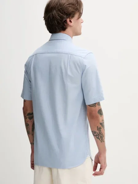 Fred Perry koszula regular z kołnierzykiem button-down niebieski