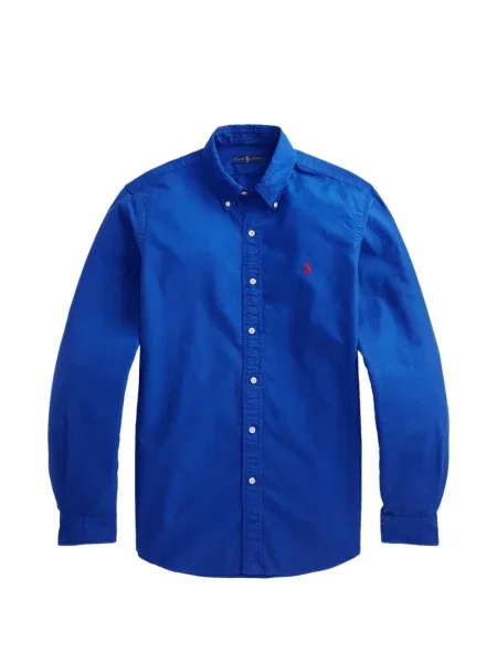 Tricou polo Polo Ralph Lauren cu glugă cu blană cu broderie roșu