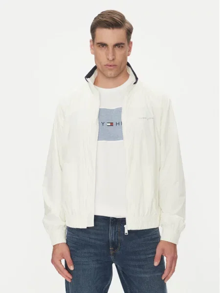 Prehodna jakna Tommy Jeans bela