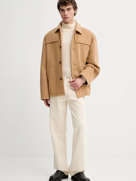 Шерстяная демисезонная куртка Filippa K бежевая