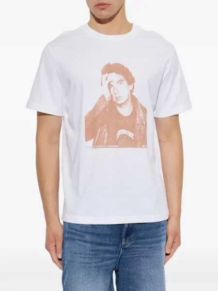 Tricou A.p.c. cu imagine alb