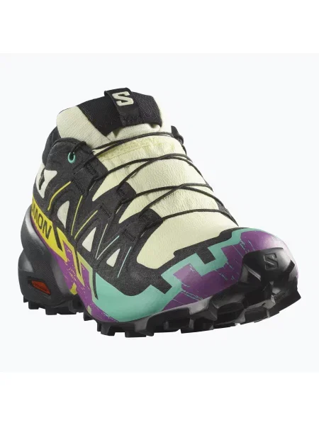 Кросівки для бігу Salomon Speedcross 6 GTX transparent yellow/black/waterfall чорні