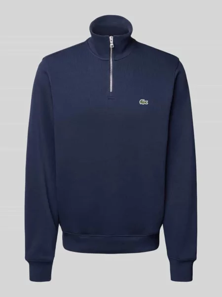 Lacoste Bluza Mężczyźni niebieski jednolity 3 granatowa