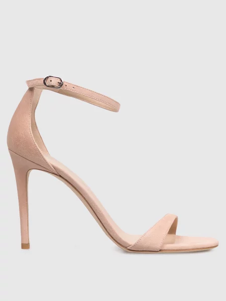 Замшевые босоножки Stuart Weitzman бежевые