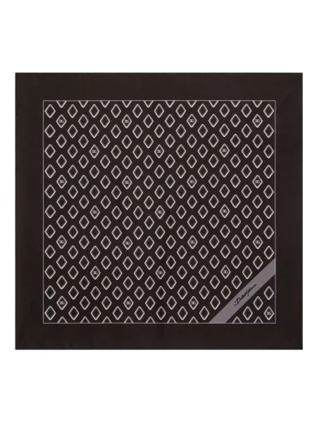 Fular Dolce & Gabbana cu imprimeu geometric negru