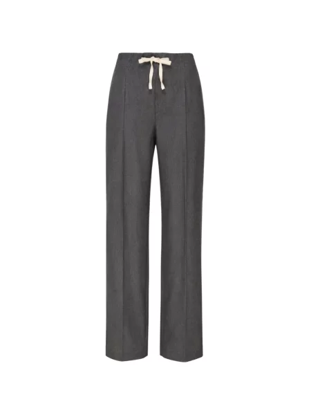 Pantaloni Sonia Carrasco de lână cu cordon gri