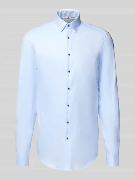 Koszula biznesowa o kroju slim fit z bardzo długim rękawem Jake*s błękitna