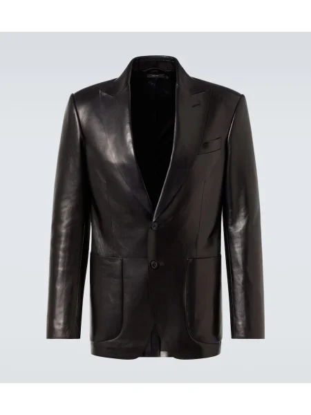 Sacou Tom Ford din piele negru