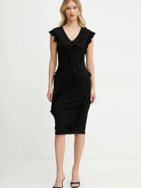 Сукня Karl Lagerfeld mini облягаюче чорний