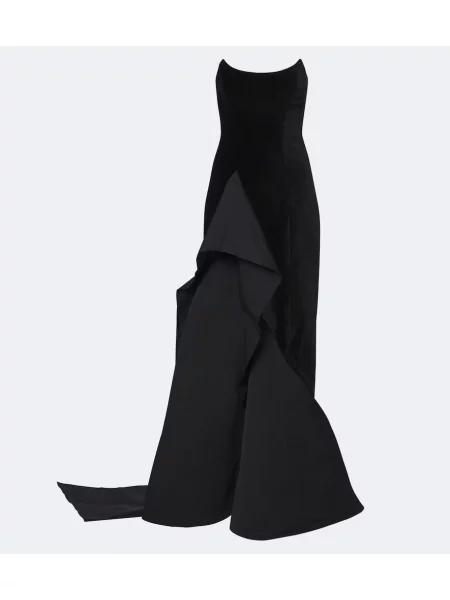 Rochie Safiyaa de catifea negru