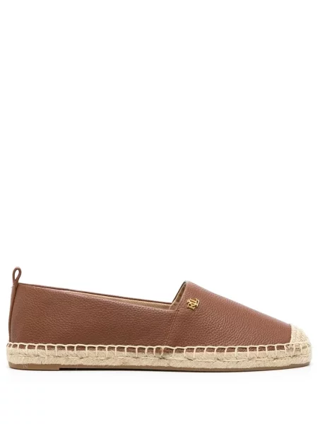 Espadrile Lauren Ralph Lauren din piele maro