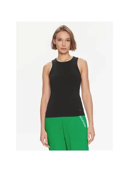 Tommy Hilfiger Top Slim Fit črna