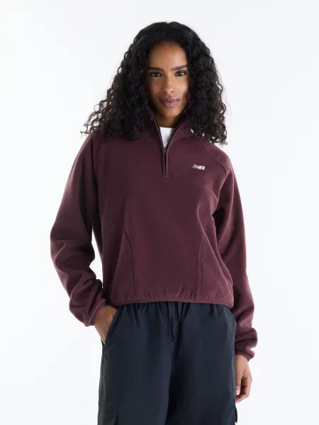Флисовый свитер New Balance черный