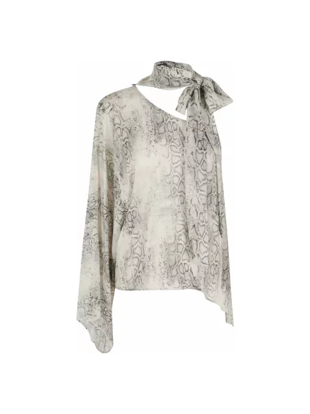 Wielobarwność bluzka Federica Tosi w panterkę na jednym ramieniu