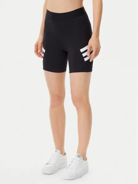 Смугасті спортивні шорти Adidas чорні