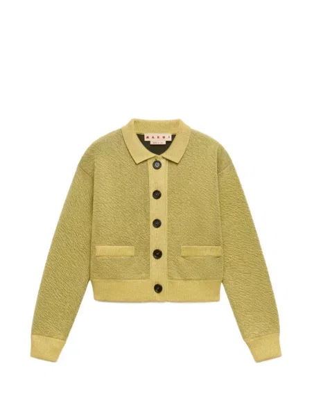 Cardigan Marni de lână galben