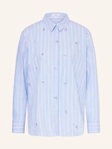 Riani Koszula Oversize Z Cekinami blau biała