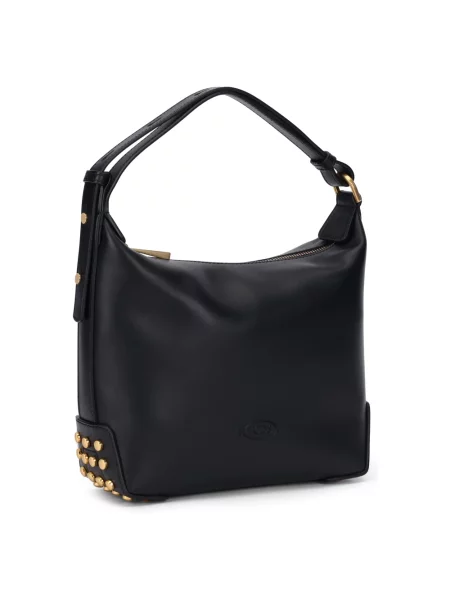 Torebka Tod's skórzana w grochy czarna