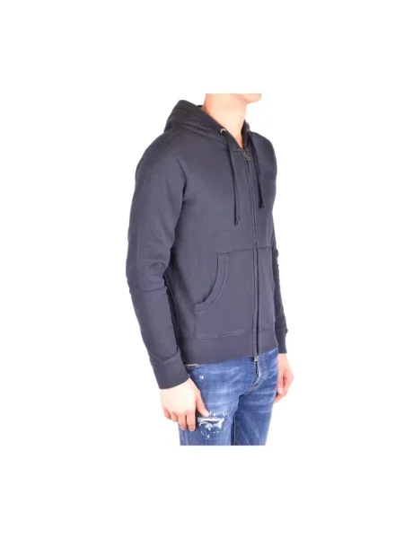 Sweter Woolrich z kapturem niebieski
