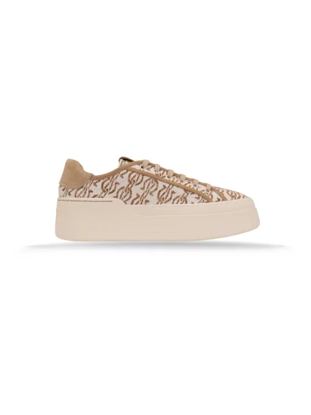 Sneakersy Ferragamo zamszowe beżowe