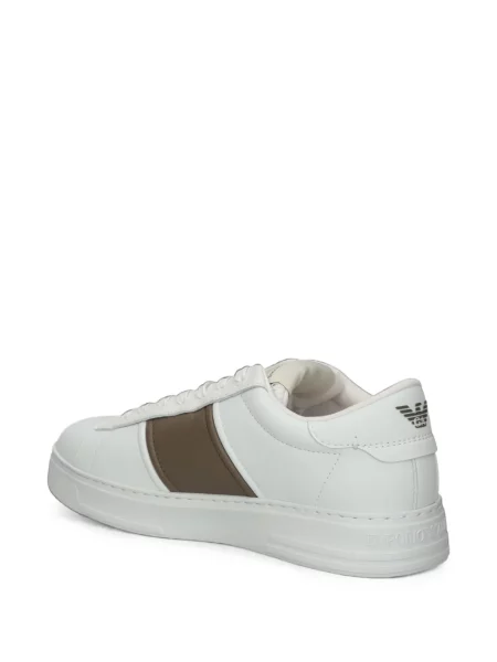 Bőr sneaker Emporio Armani fehér