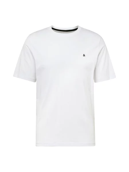 JACK & JONES Tricou EPAULOS albastru închis alb