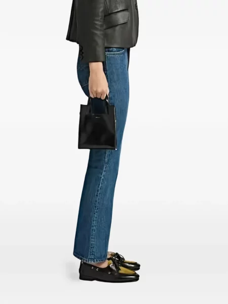 Geantă shopper Bally din piele cu imagine negru